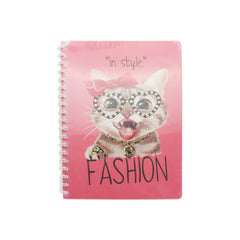 B5 Note AM animal pattern notepad featuring a stylish cat design on the cover.