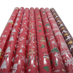 Colorful rolls of Christmas Wrapping Paper(70cm*3M)80gsm featuring festive designs for holiday gift wrapping.