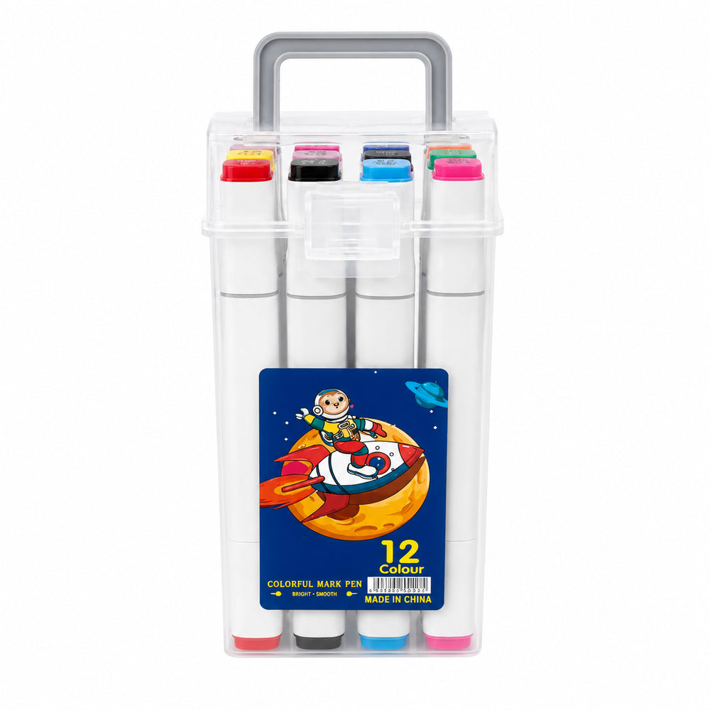dual tip marker 12pcs colouring markers set art school stationery nz stock