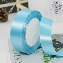 ๐งต Premium Satin Ribbon โ Versatile & Elegant in a light blue color, perfect for gift wrapping and crafts.