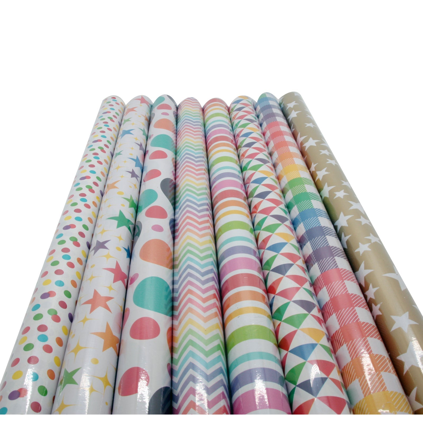 Normal Wrapping Paper(70CM*2M) assortment featuring colorful designs and patterns.