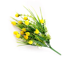 Artificial Grass Bouquet – Decorative Faux Floral Picks (AP) with vibrant yellow flowers and green stems.