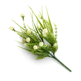 Artificial Grass Bouquet – Decorative Faux Floral Picks (AP) with realistic green stems and white flowers.