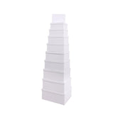 White Colour Gift Box — Whole Set & 10 Sizes