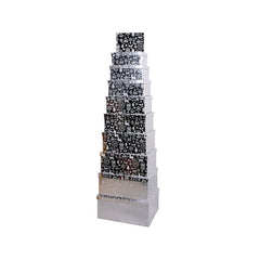 10PCS Sliver SY Deer Gift Box Whole set stacked gift boxes in silver and black design.