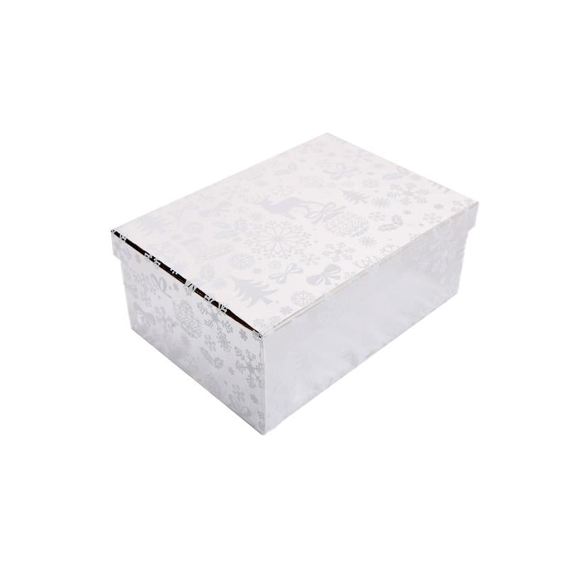 8/10 Gift Box Sliver SY Deer (23*16.5*9.5CM) with a decorative silver design.