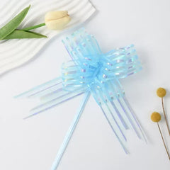 Pulling Ribbon(10PCS/3*47CM) in blue color, perfect for decorative gift wrapping and crafts.