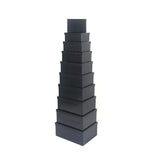 Black Leather-Look Gift Box – Whole Set (10 Boxes)