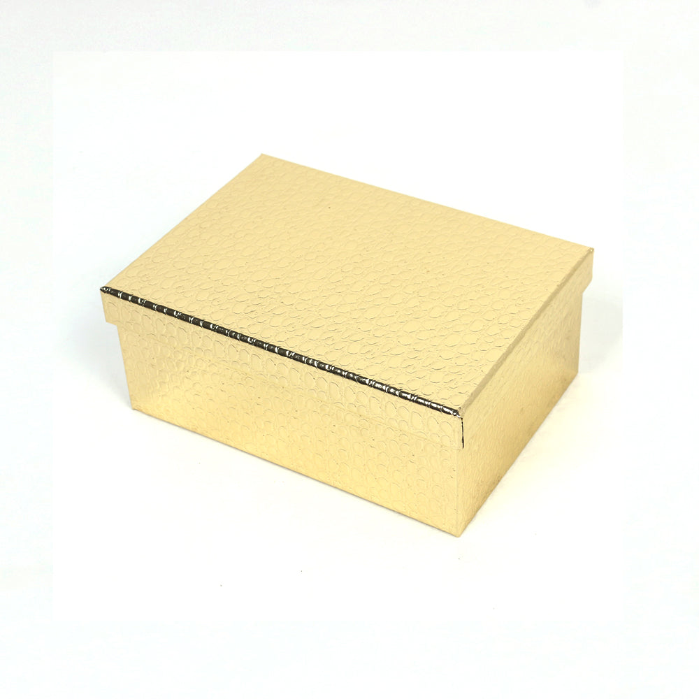1/10 Gift Box Gold Lethr Lk(37.5*29*16CM) with a shiny golden finish for elegant gift packaging.