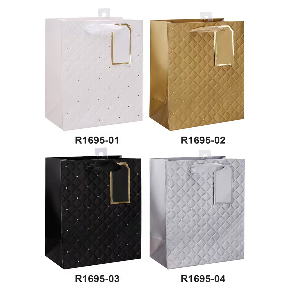 Solid Colour with Dot Gift Bag(18*24*8CM/R1695S)