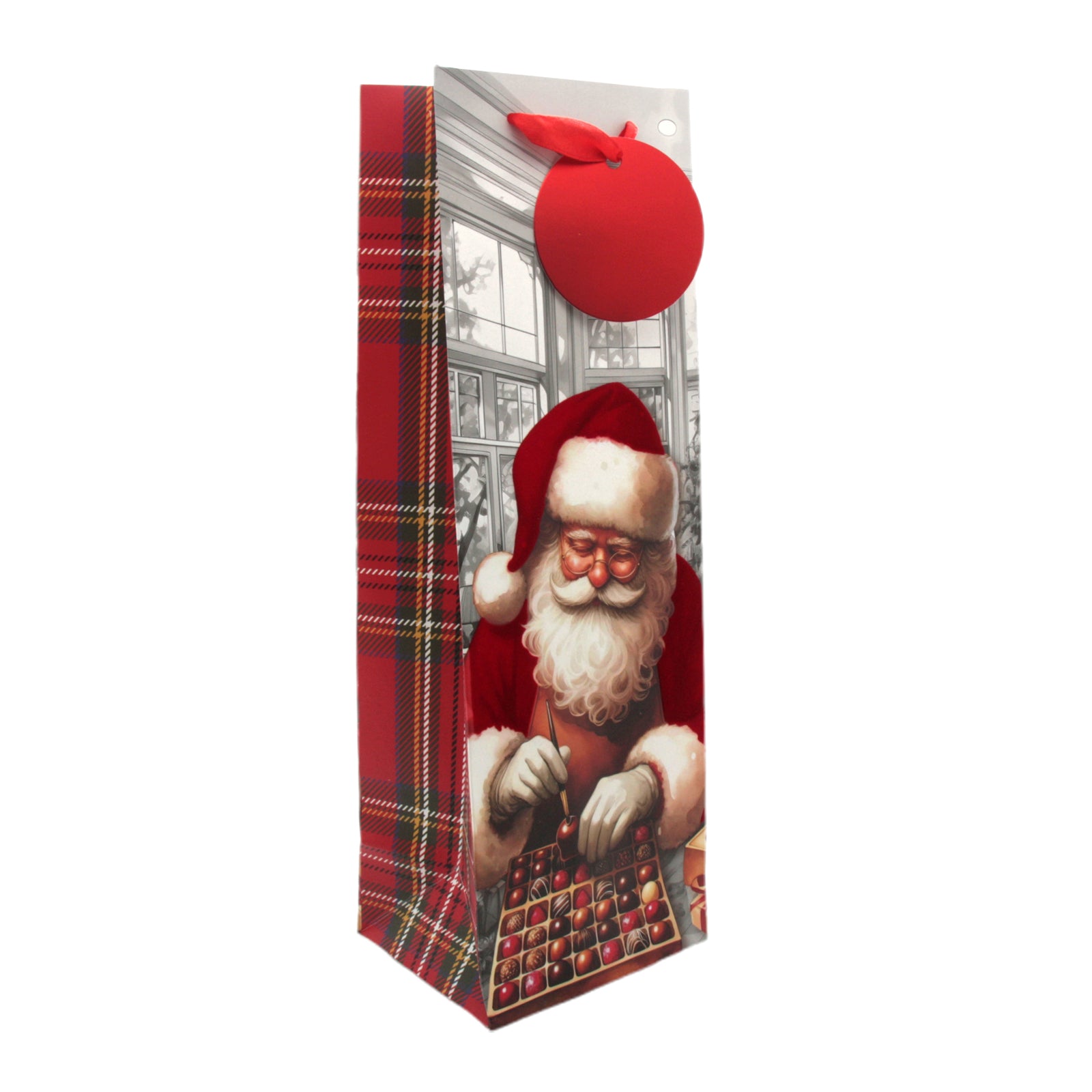 X-mas Wine Bag Santa SP(36*12*10CM/M994) featuring Santa Claus design and festive packaging.
