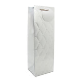 Wine Bag PT(36*12*10CM/M1061) in elegant silver design with quilted pattern.