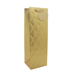 Wine Bag PT(36*12*10CM/M1061) elegant golden design, perfect for gifting wine bottles.