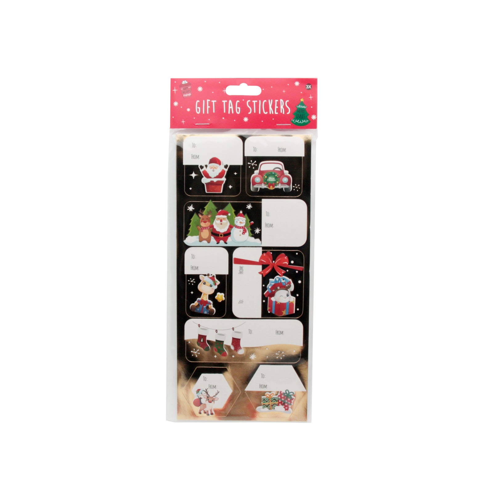 Christmas Gift Tag Sticker(P180) featuring festive designs for holiday gifting.