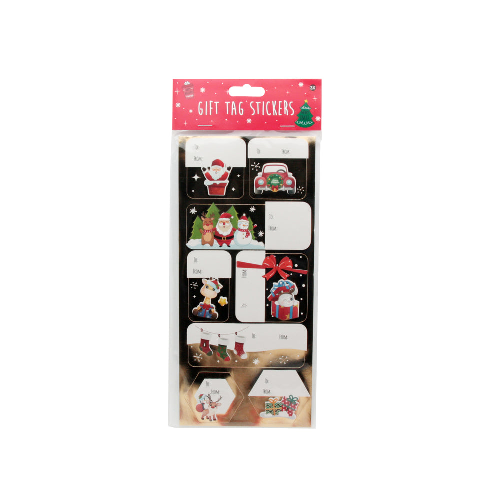 Christmas Gift Tag Sticker(P180) featuring festive designs for holiday gifting.