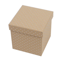 7/10 Silver Dot Craft Gift Box(14.5*14.5*14.5CM) in a polka dot design, perfect for gifting and crafts.