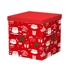 2/6 Santa Christmas Gift Box(18*18*16CM) with festive Santa and Christmas design.