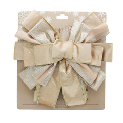 Gold Luxury Christmas Bow(33*135CM): elegant decorative bow for festive celebrations.