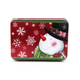 Christmas C.D Tin Box(9*6.5*2.8CM) featuring a snowman design on a festive red background.