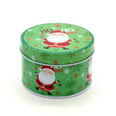 Christmas RD Tin Box(7.5*5CM) with festive Santa design and snowflakes, perfect for holiday gifting.