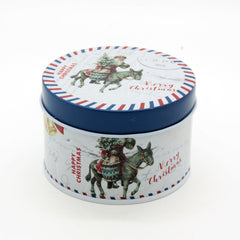 Christmas RD Tin Box(7.5*5CM) with festive design, perfect for holiday gifting and storage.