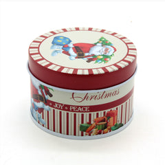 Christmas RD Tin Box(7.5*5CM) featuring festive Santa design and joyful holiday themes.
