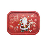 Christmas Metal Tray(25/40*28.5CM) featuring Santa with holiday decorations and festive design.