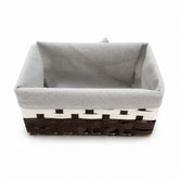 Small lined rectangular paper basket 27 x 18 x 12 cm