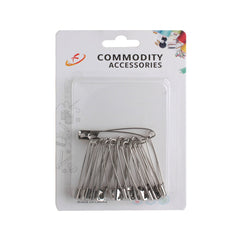 Safety Pin(54MM/20PCS) in packaging featuring multiple silver safety pins for crafting and accessories.