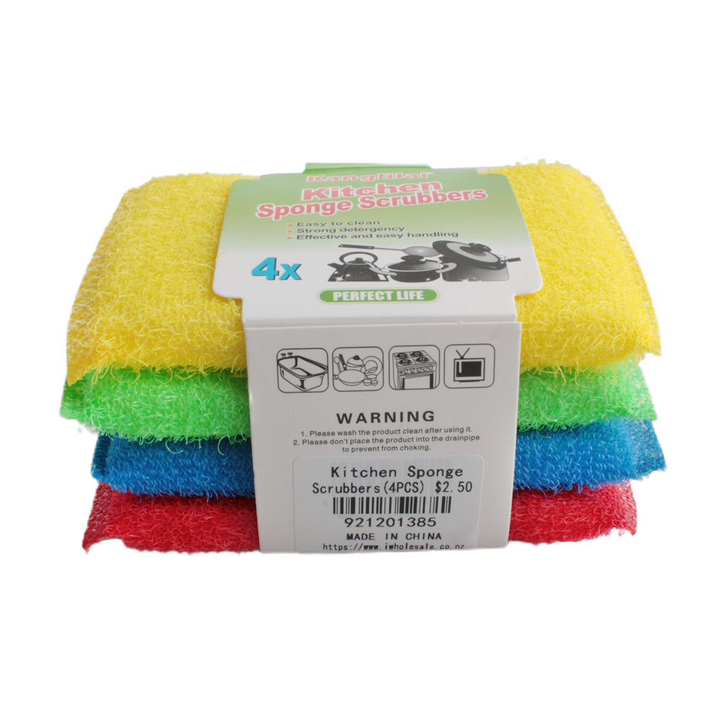 Kitchen Sponge Scrubbers (4pcs)