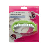 2-in-1 multifunction Garlic Presser for effortless garlic crushing and flavor extraction in meal prep.