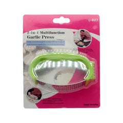 2-in-1 multifunction Garlic Presser for effortless garlic crushing and flavor extraction in meal prep.
