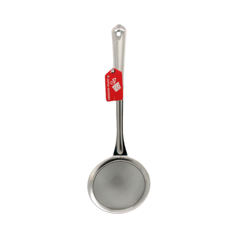 Strainer 8CM stainless steel kitchen tool for efficient straining and draining.