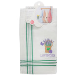 Kitchen Dish Cloth(38*62CM) with lavender design and checkered pattern for effective cleaning and decoration.