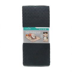 Dish Drying Mat(38*51CM) in black packaging, perfect for drying dishes and kitchenware efficiently.