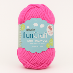 π§Ά Soft Wool Yarn for Knitting & Crochet β 100g Ball(SQ765) in vibrant pink color, perfect for creative projects.