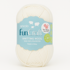 Soft Wool Yarn for Knitting & Crochet β 100g Ball(SQ765) white polyester yarn in a packaging.