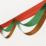 BL X-mas Hanging Banner Flag – Metallic Red Decoration in festive colors for holiday decoration.