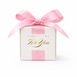 Gift box with pink ribbon and 'Especially For You' text on a white background