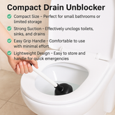 Plunger (S) – Compact Drain Unblocker in use, showcasing its compact design and strong suction capabilities.