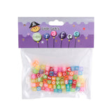 Colorful Alphabet Beads – A–Z Cube Letter Beads for DIY Crafts(6*6*6MM/Approx.25G) in a clear bag.