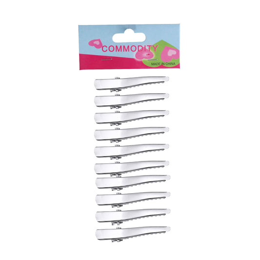 Craft Hair Pin(10PCS) - Set of ten white hair clips for crafting and styling.