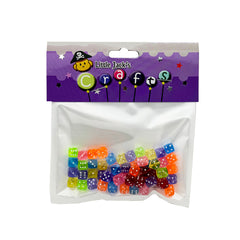 🎲 Colorful Dice Beads – Mini Cube Craft Beads (Approx. 25g)