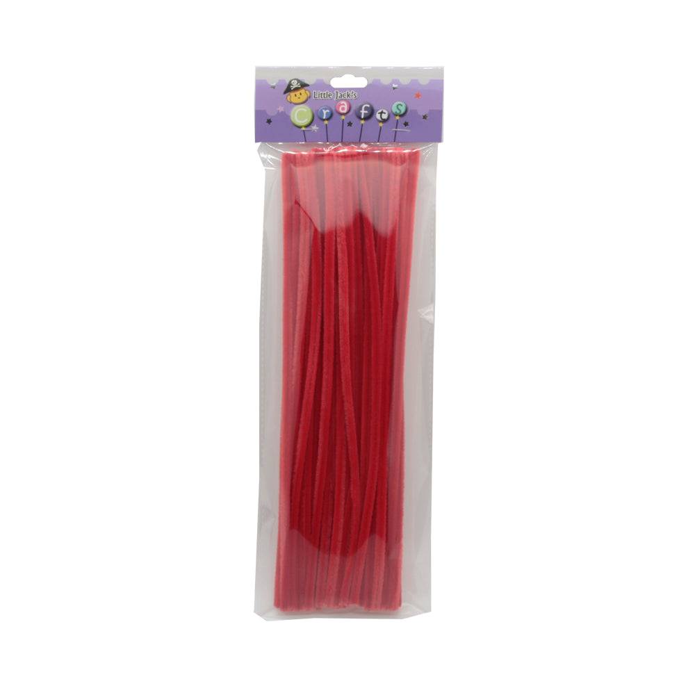🎨 Pipe Cleaners – 40PCS Craft Stems for DIY & Kids’ Art Projects in red color, packaged for crafting.