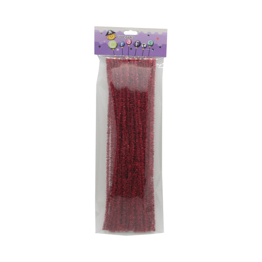 Glitter Pipe Cleaner(Red,40PCS)