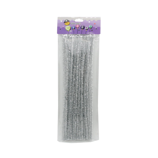 Glitter Pipe Cleaner(Silver,40PCS)