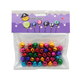 Assorted Craft Bells(Approx.40PCS/1.2CM) pack with colorful metallic bells for creative projects