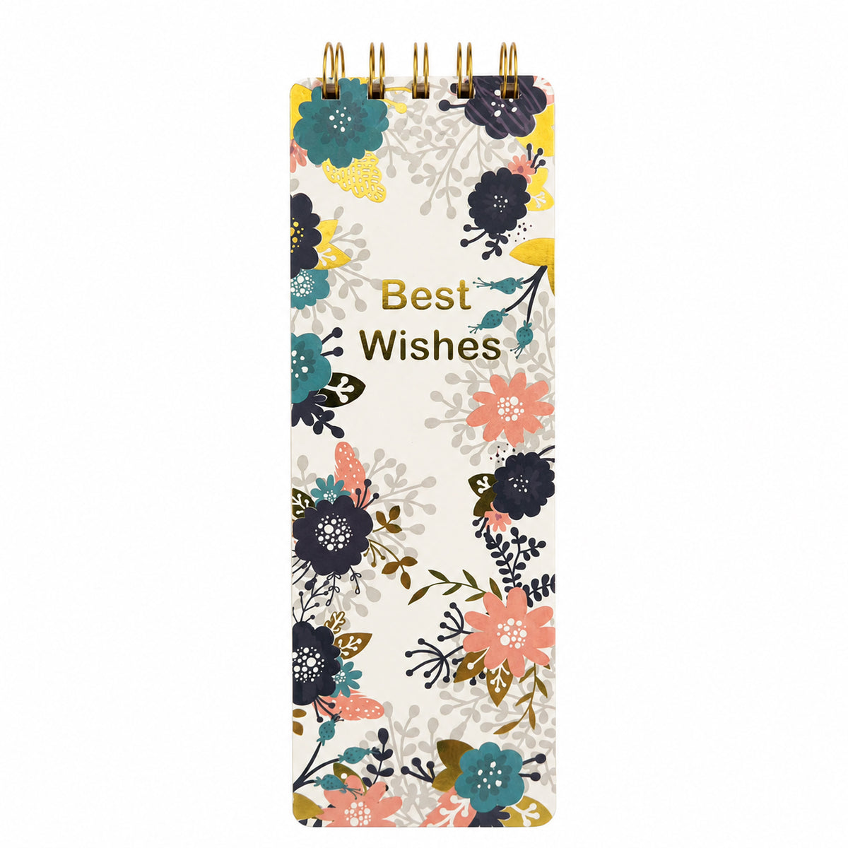 Long Floral Spiral Notebook
