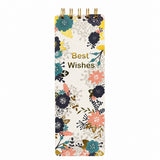 Long Floral Spiral Notebook