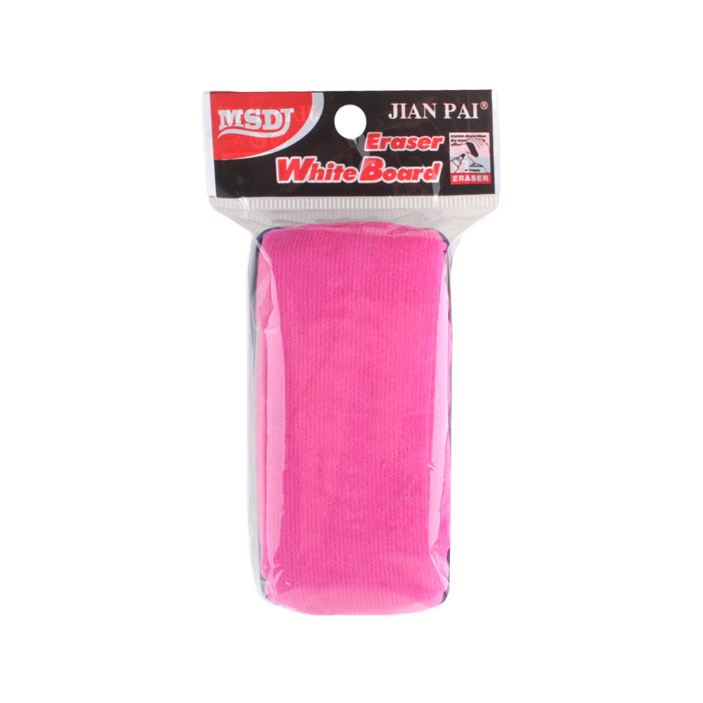 Board Eraser in pink packaging for removing marks from whiteboards.